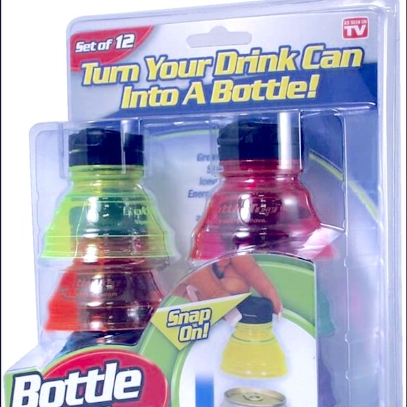 As Seen On TV BOTTLE TOP Soda Can Tops Set To Cover Cans- New unopened - Picture 2 of 3